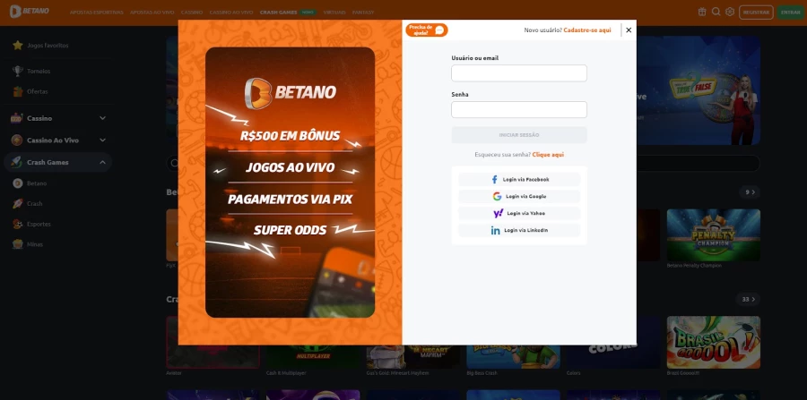 Seguro no Aviator Betano