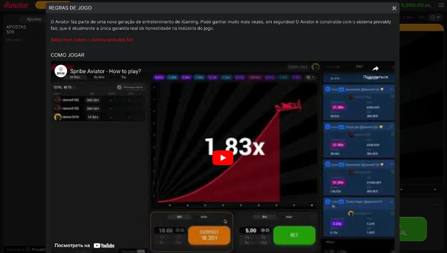 Dispon&iacute;veis na Aviator Gratis