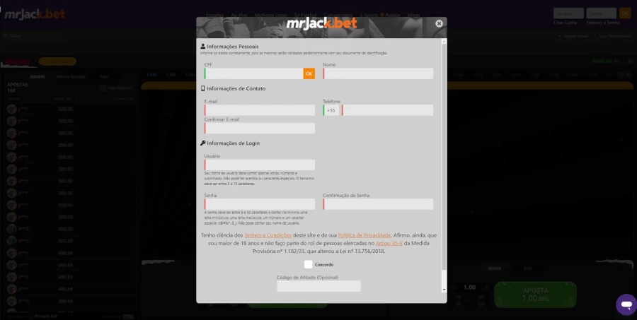 Aviator Mrjack-bet iniciando