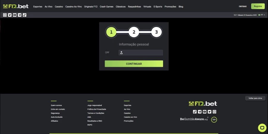 Aviator F12 Iniciando